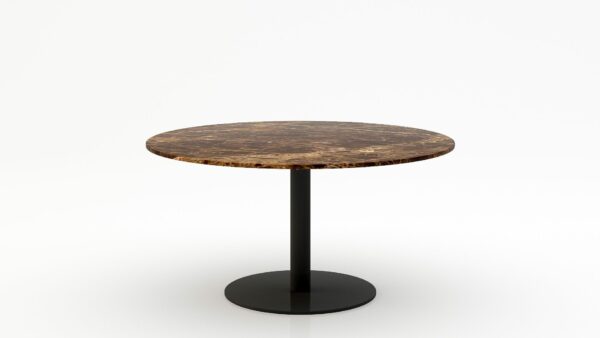 Ronde marmeren eettafel Tubo - Emperador dark - 170cm