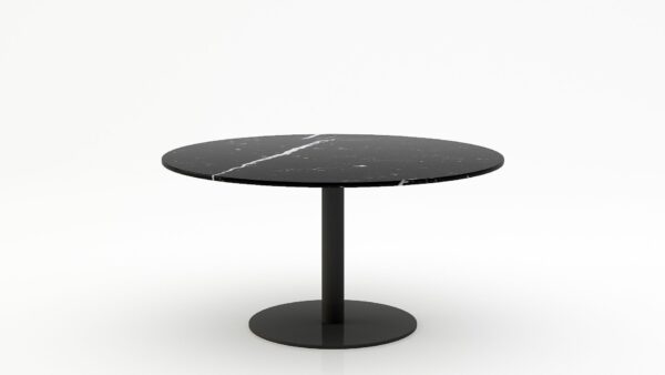 Ronde marmeren eettafel Tubo - Nero Marquina - 170cm