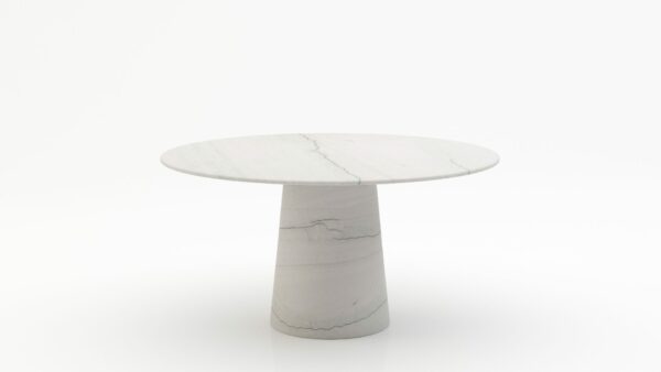 Ronde marmeren eettafel Gelato marmo - Mont Blanc Quartzite - 170cm