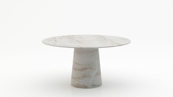 Ronde marmeren eettafel Gelato marmo - Taj Mahal Quartzite - 170cm