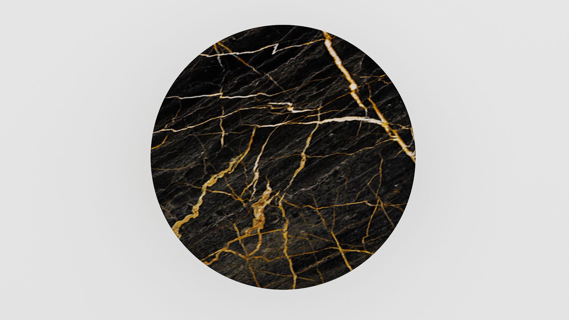 Ronde marmeren eettafel Gelato - Nero saint port laurent - Afbeelding 3