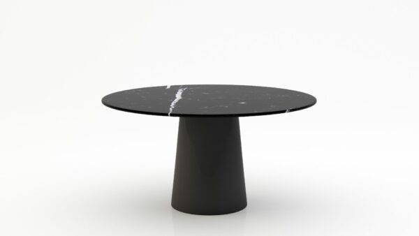 Ronde marmeren eettafel Gelato - Nero Marquina - 170cm