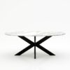 Ovale marmeren eettafel Matrix normale - Arabescato Carrara - 260x130cm