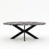 Ovale marmeren eettafel Matrix normale - Rosso Levanto - 260x130cm