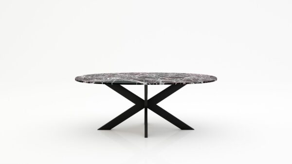 Ovale marmeren eettafel Matrix normale - Rosso Levanto - 260x130cm