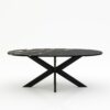 Ovale marmeren eettafel Matrix normale - Titanium - 260x130cm