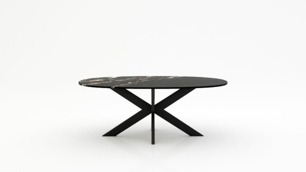 Ovale marmeren eettafel Matrix normale - Titanium - 260x130cm