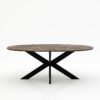 Ovale marmeren eettafel Matrix normale - Royal Brown - 260x130cm