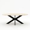 Ovale marmeren eettafel Matrix normale - Travertino Chiaro - 260x130cm