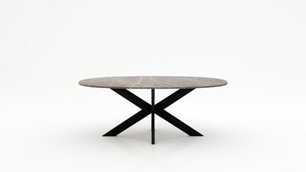 Ovale marmeren eettafel Matrix normale - Pietra Grey - 260x130cm