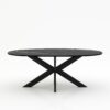 Ovale marmeren eettafel Matrix normale - Nero Marquina - 260x130cm