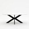 Ovale marmeren eettafel Matrix normale - Bianco Carrara CD CHIARO - 260x130cm
