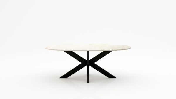 Ovale marmeren eettafel Matrix normale - Botticino Semi Classico - 260x130cm