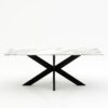 Rechthoekige marmeren eettafel Matrix normale - Arabescato Carrara - 260x100cm
