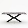 Rechthoekige marmeren eettafel Matrix normale - Rosso Levanto - 260x100cm