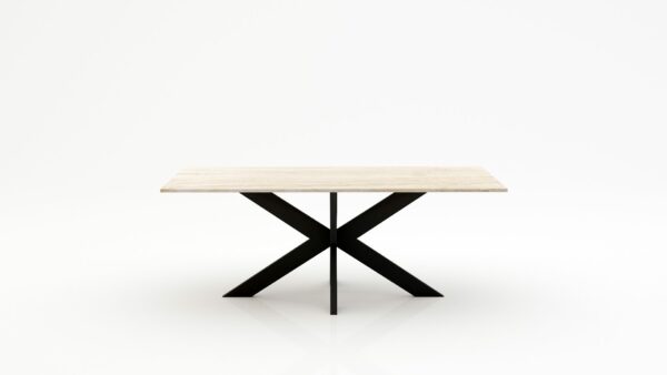 Rechthoekige marmeren eettafel Matrix normale - Travertino Chiaro - 260x100cm