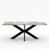 Rechthoekige marmeren eettafel Matrix normale - Arabescato Orobico Grigio - 260x100cm