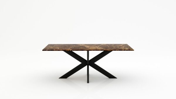 Rechthoekige marmeren eettafel Matrix normale - Emperador dark - 260x100cm