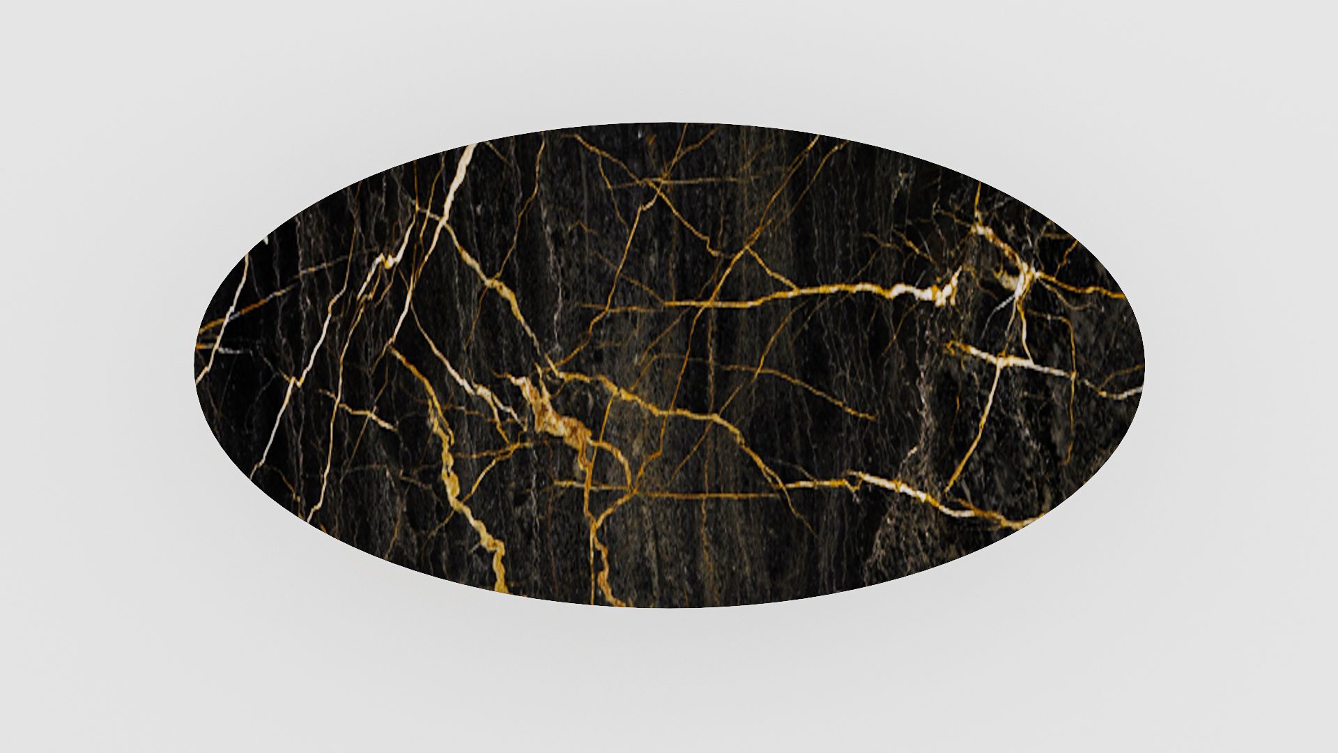 Ovale marmeren eettafel Matrix Farfalle Nero saint port laurent - Afbeelding 3