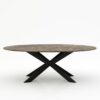 Ovale marmeren eettafel Matrix Farfalle - Royal Brown - 260x130cm