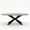 Ovale marmeren eettafel Matrix Farfalle - Pietra Grey - 260x130cm