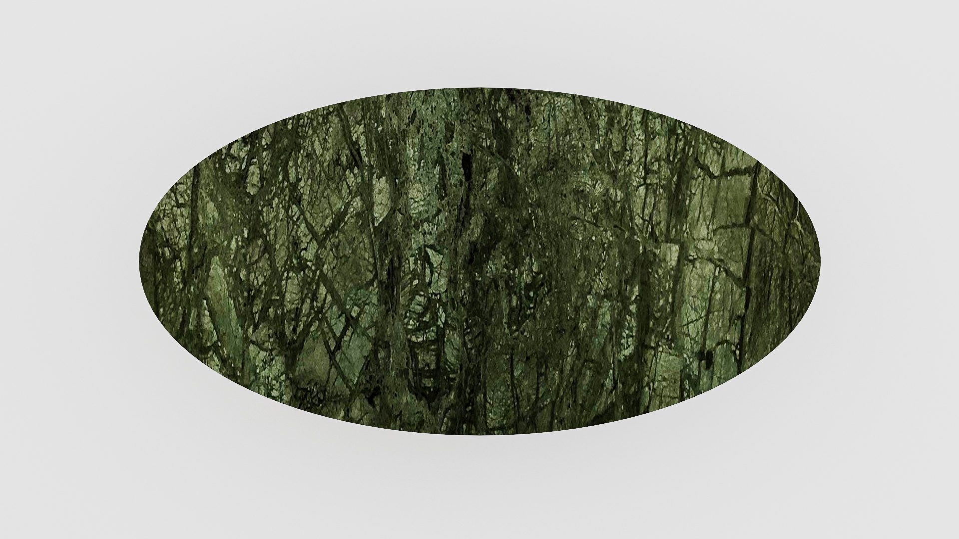 Ovale marmeren eettafel Matrix Farfalle - Verde Guatemala - Afbeelding 3