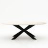 Ovale marmeren eettafel Matrix Farfalle - Botticino Semi Classico - 260x130cm