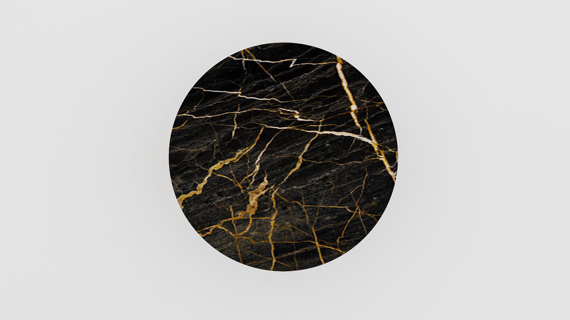 Ronde marmeren eettafel Croce - Nero saint port laurent - Afbeelding 3