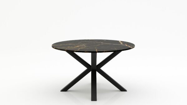 Ronde marmeren eettafel Croce - Nero saint port laurent - 170cm