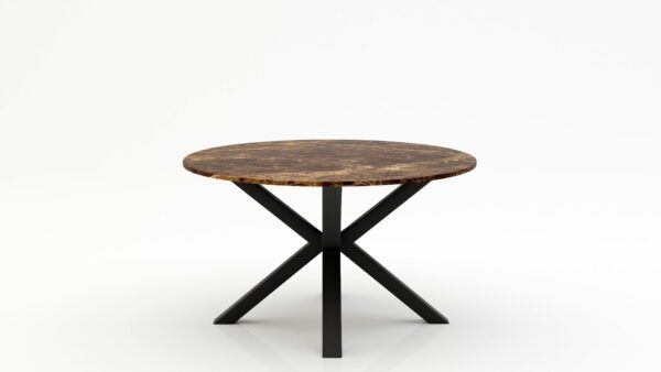 Ronde marmeren eettafel Croce - Emperador dark - 170cm