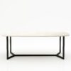 Deens ovale marmeren eettafel Anatra - Botticino Semi Classico - 260x120cm