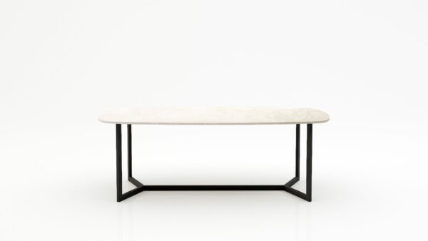 Deens ovale marmeren eettafel Anatra - Botticino Semi Classico - 260x120cm