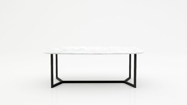 Deens ovale marmeren eettafel Anatra - Bianco Carrara CD CHIARO - 260x120cm