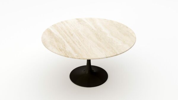 Alternative view of Ronde marmeren eettafel Tulip - Travertino Chiaro