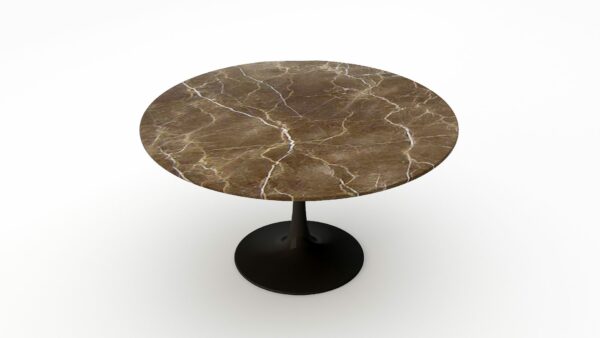Alternative view of Ronde marmeren eettafel Tulip - Royal Brown