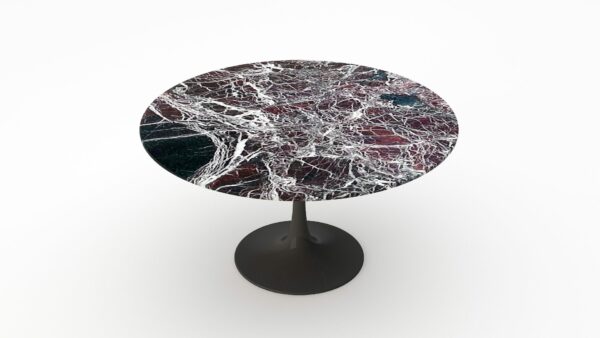 Alternative view of Ronde marmeren eettafel Tulip - Rosso Levanto