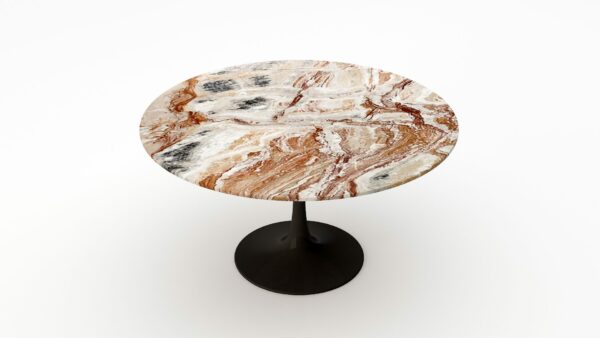 Alternative view of Ronde marmeren eettafel Tulip - Arabescato Orobico Rosso