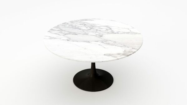 Alternative view of Ronde marmeren eettafel Tulip - Arabescato Carrara