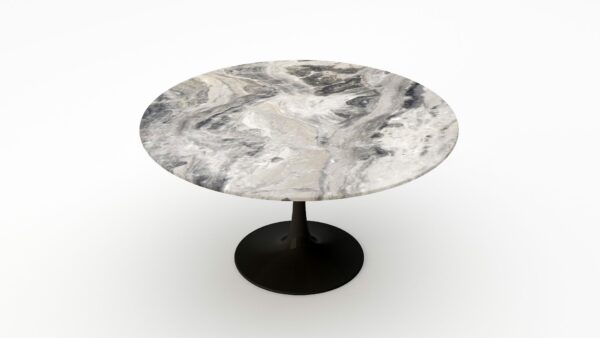Alternative view of Ronde marmeren eettafel Tulip - Arabescato Orobico Grigio