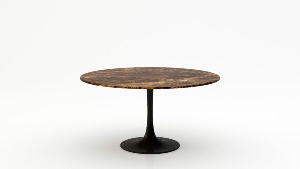 Ronde marmeren eettafel Tulip - Emperador dark - 170cm
