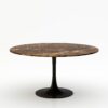 Ronde marmeren eettafel Tulip - Emperador dark - 170cm