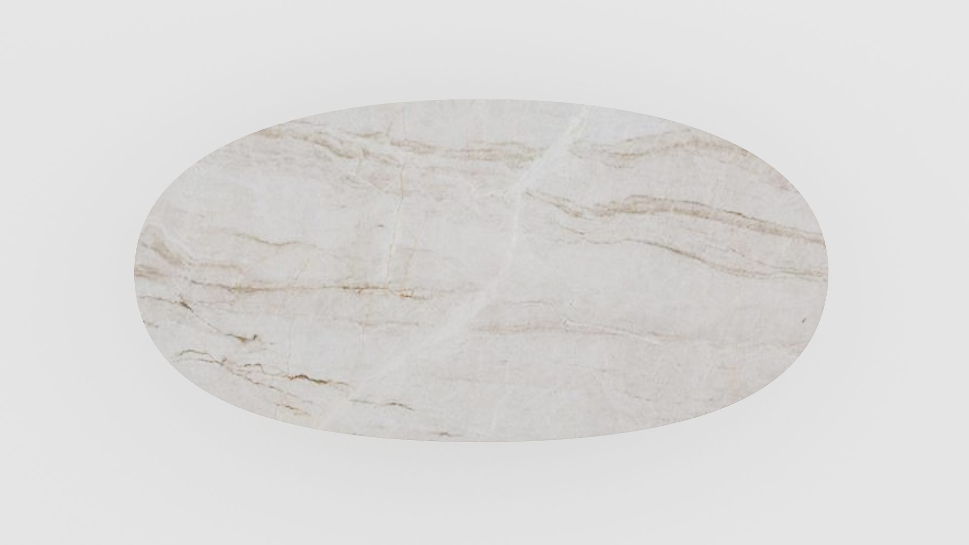 Ovale marmeren eettafel Stella - Taj Mahal Quartzite - Afbeelding 4