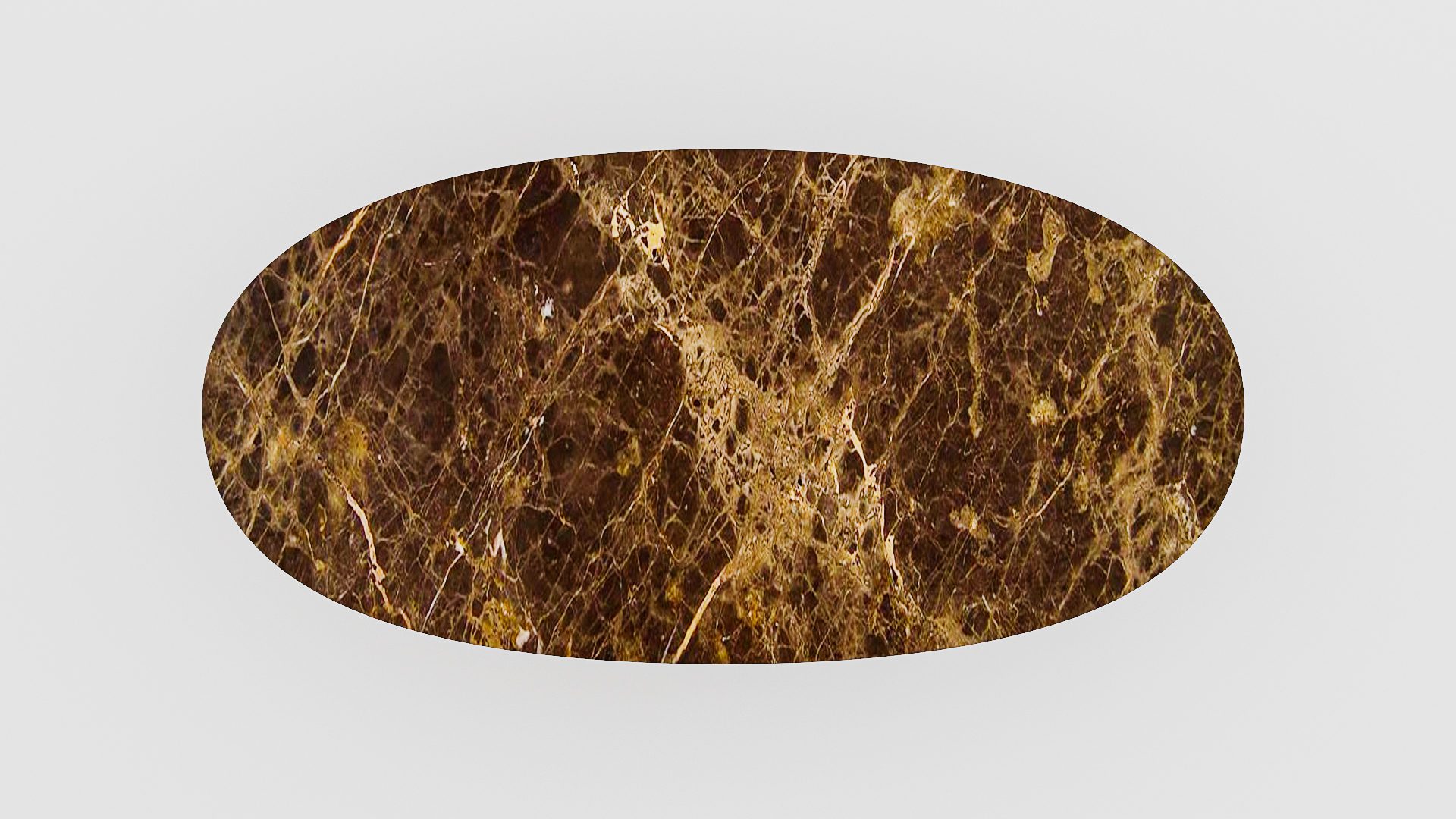 Ovale marmeren eettafel Stella - Emperador dark - Afbeelding 4