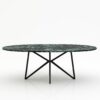 Ovale marmeren eettafel Stella - Verde rameggiato - 260x130cm
