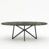 Ovale marmeren eettafel Stella - Verde Guatemala - 260x130cm