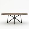 Ovale marmeren eettafel Stella - Royal Brown - 260x130cm