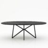 Ovale marmeren eettafel Stella - Nero Marquina - 260x130cm