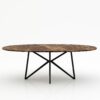 Ovale marmeren eettafel Stella - Emperador dark - 260x130cm