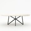 Ovale marmeren eettafel Stella - Botticino Semi Classico - 260x130cm