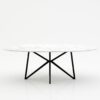 Ovale marmeren eettafel Stella - Bianco Carrara CD CHIARO - 260x130cm